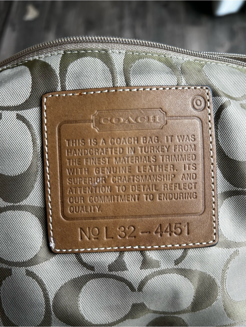 Coach Vintage File Turquoise Crossbody Bag with Tan Trim very Rare 2003 - Picture 10 of 15